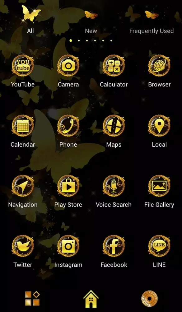 ภาพหน้าจอของ Golden Butterflies Wallpaper