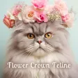 Flower Crown Feline Theme