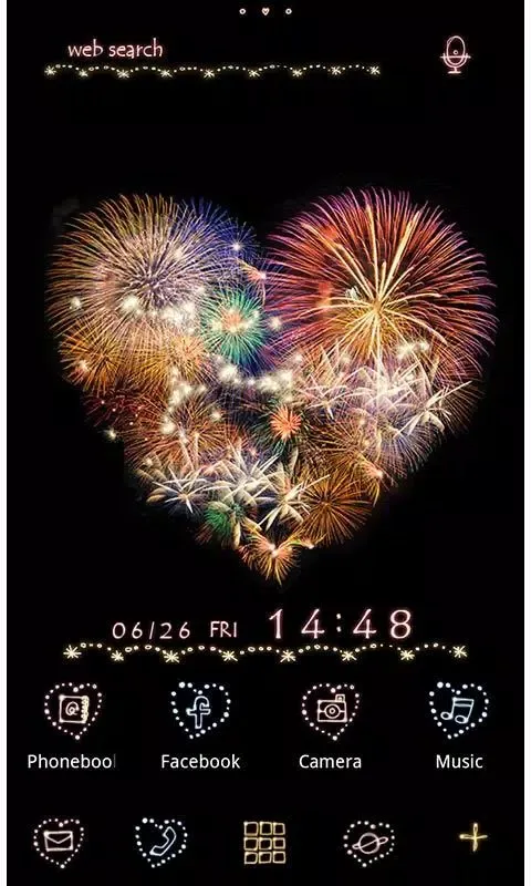 Fireworks Heart Wallpaper应用截图