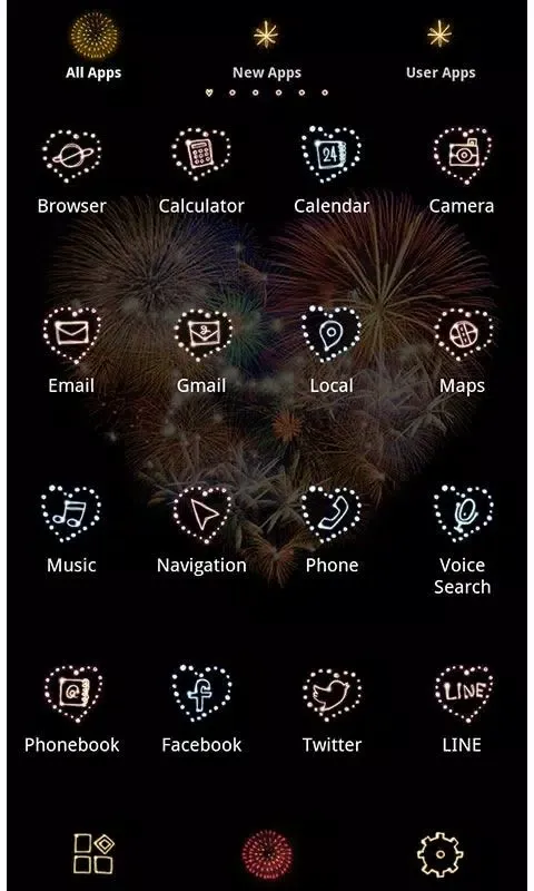 Fireworks Heart Wallpaper应用截图
