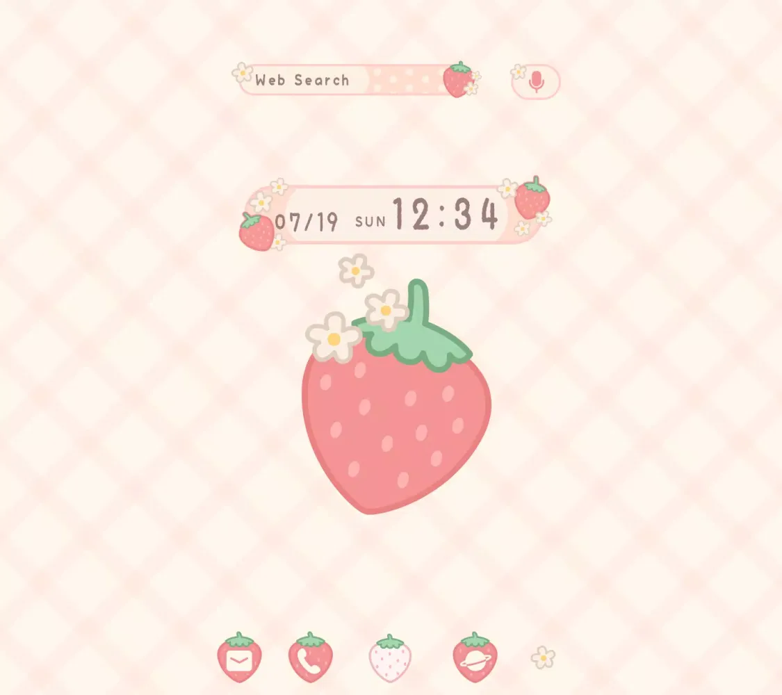 Pastel Gingham & Strawberries应用截图