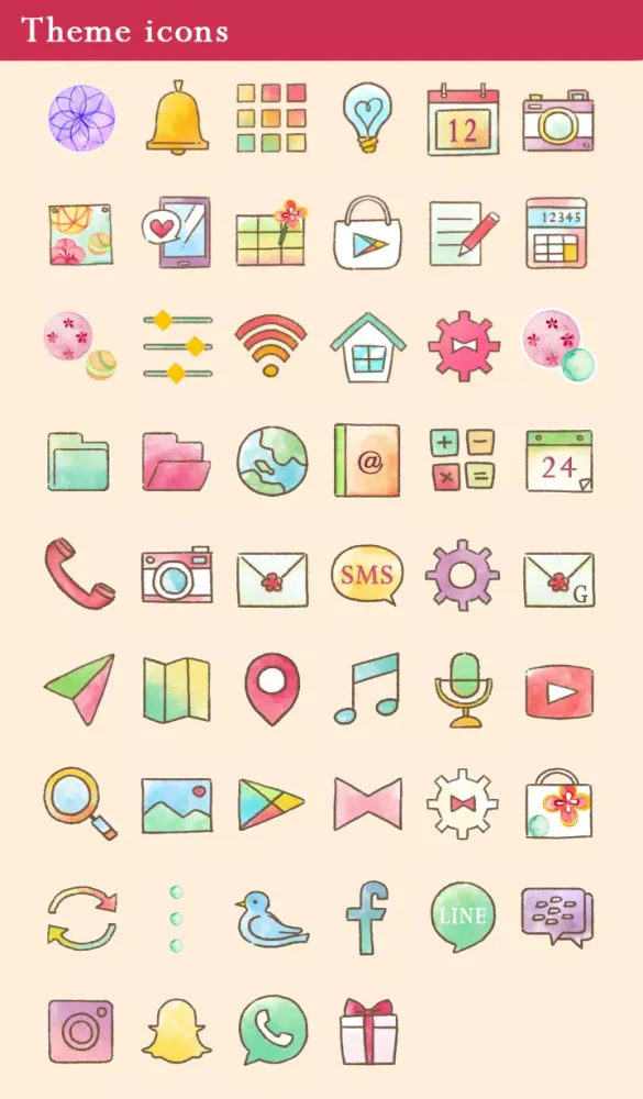 Capturas de pantalla de Cute Strung Decor Theme