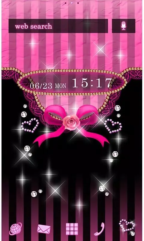 Capturas de tela do Sharp Theme Hearts & Stripes