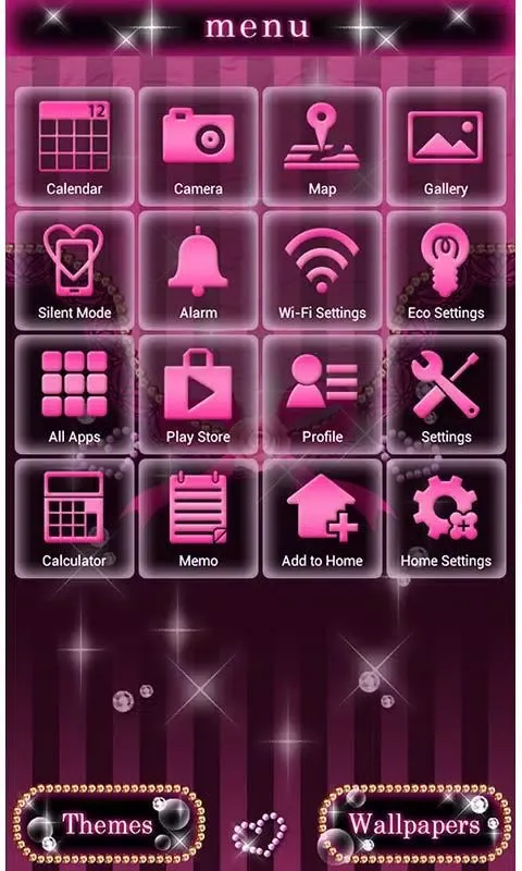 Capturas de tela do Sharp Theme Hearts & Stripes