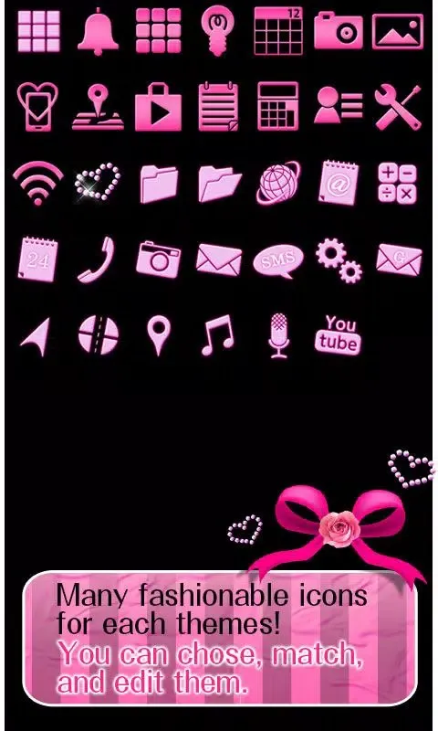 Capturas de tela do Sharp Theme Hearts & Stripes