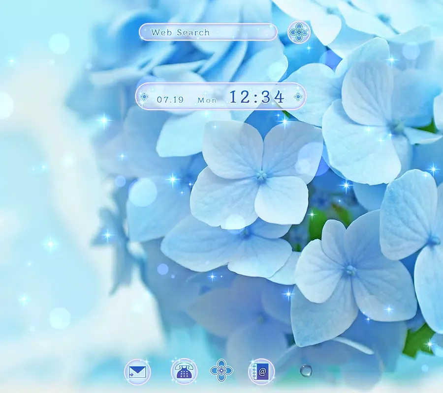Ảnh chụp màn hình của Blue Hydrangea Theme