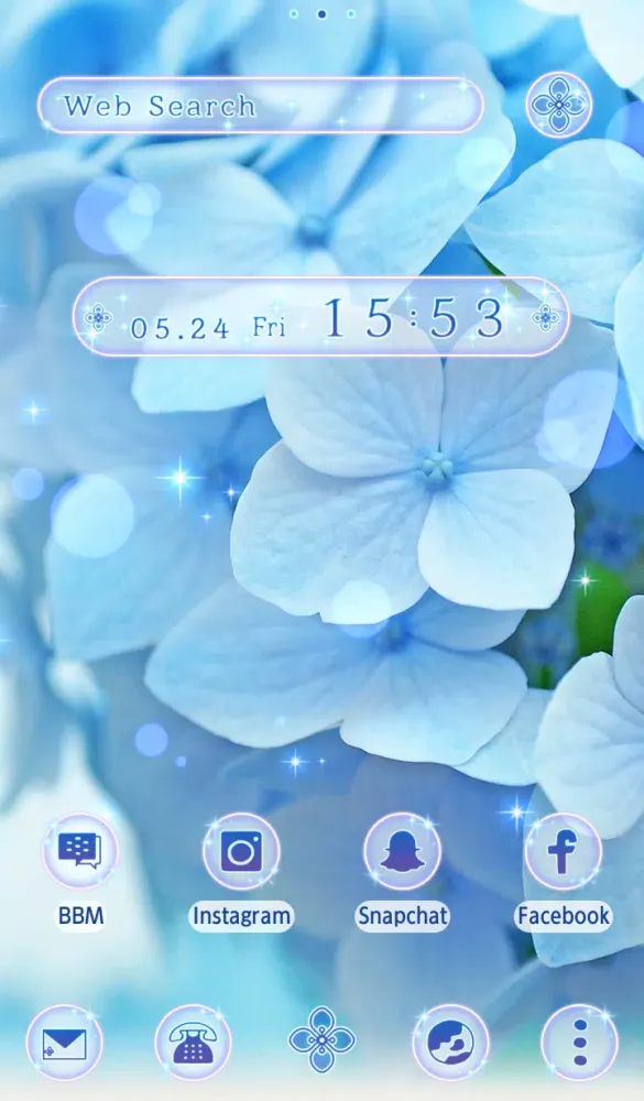 Ảnh chụp màn hình của Blue Hydrangea Theme