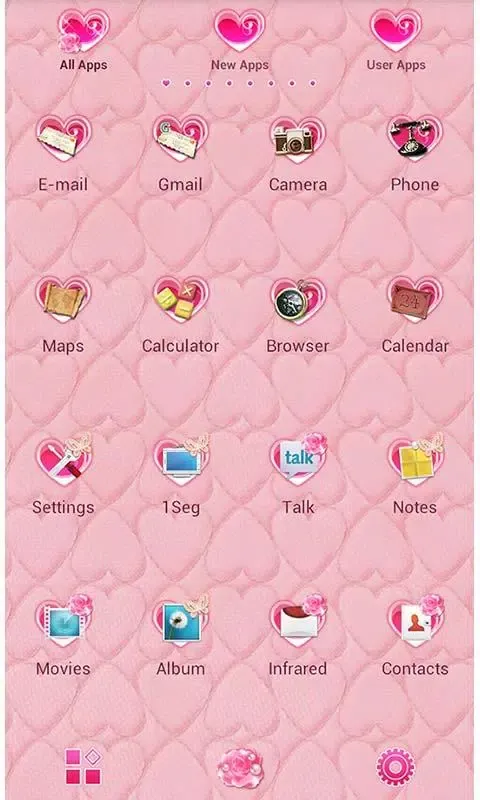 Cute Theme Lovely Pink Hearts应用截图