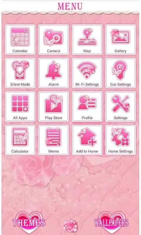 Cute Theme Lovely Pink Hearts应用截图