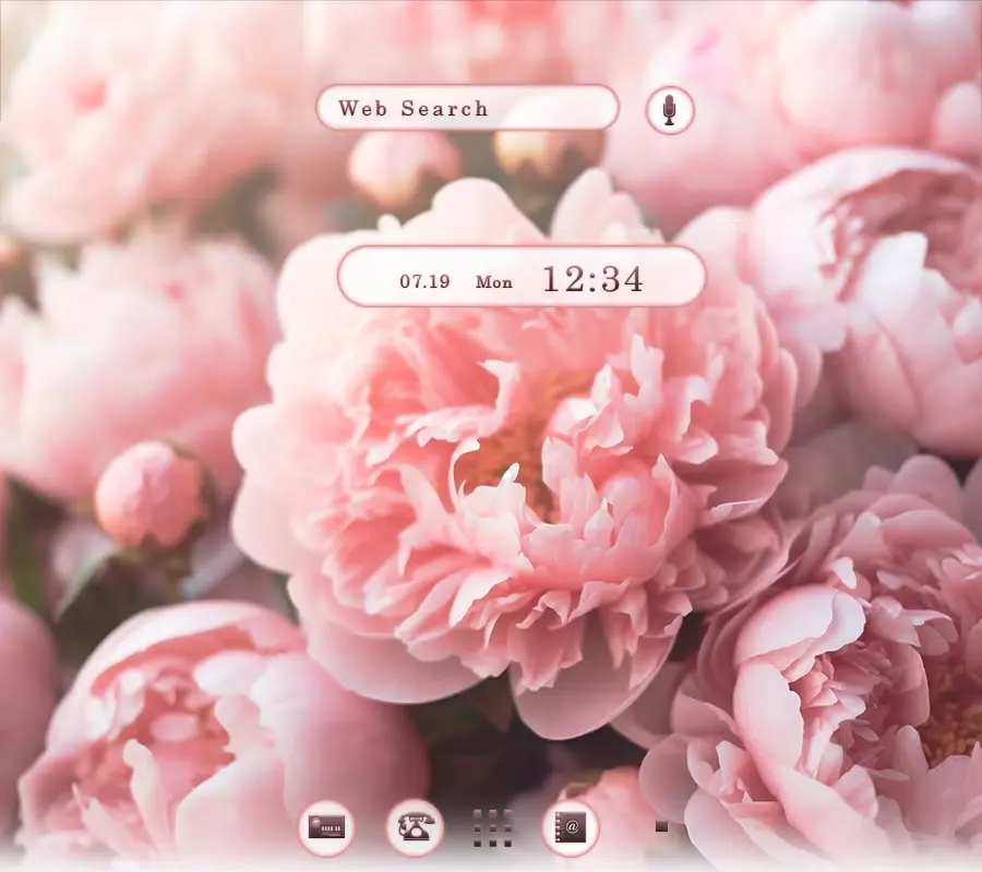 Pink Peony Theme +HOME Screenshots