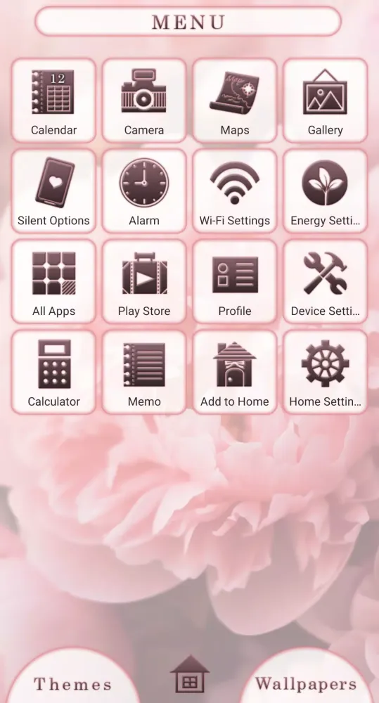 Pink Peony Theme +HOME Screenshots
