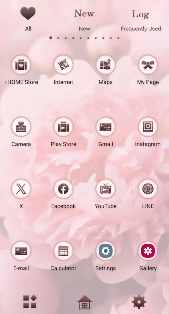 Pink Peony Theme +HOME Screenshots
