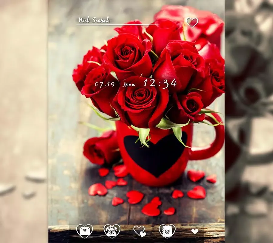 Cute wallpaper-Roses & Hearts Screenshots