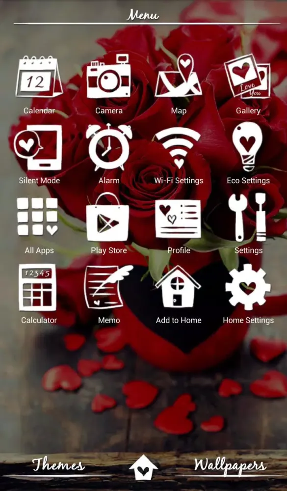 Cute wallpaper-Roses & Hearts Screenshots