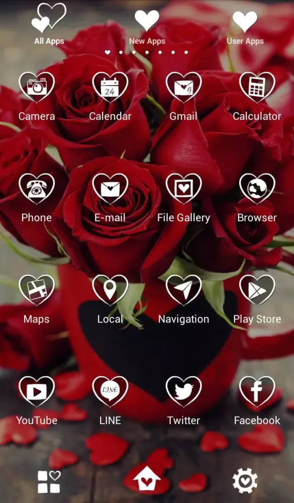Cute wallpaper-Roses & Hearts Screenshots
