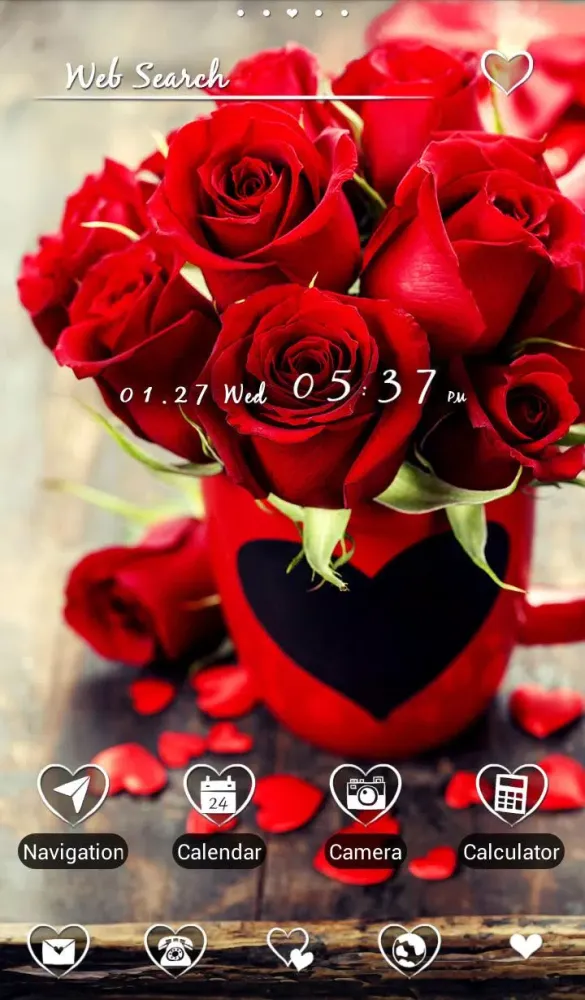 Cute wallpaper-Roses & Hearts Screenshots