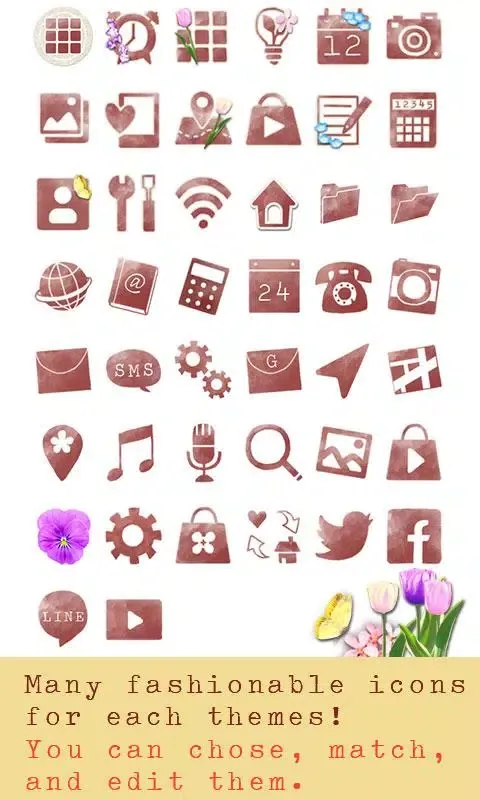 icon&wallpaper-Spring Flowers- Screenshots