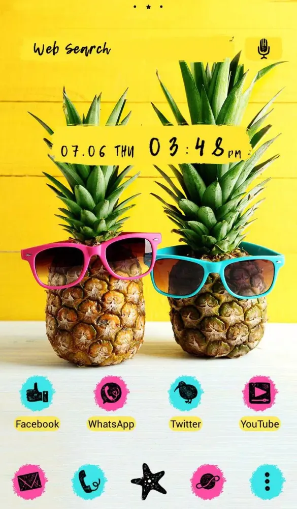 Sunglassed Pineapples Theme Screenshots
