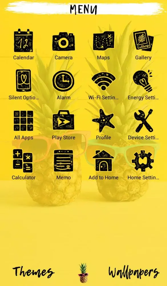 Sunglassed Pineapples Theme Screenshots