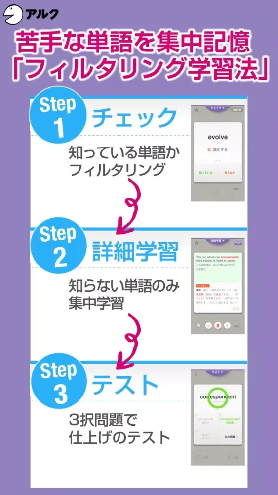 ภาพหน้าจอของ キクタン 【Super】 12000 ～聞いて覚える英単語～(アルク)