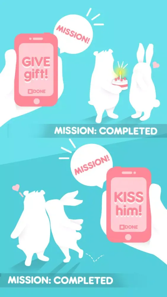 تصاویر WITH - World's best date app! Complete missions to proceed in this new way to date. Perfect Date planning app for couples!