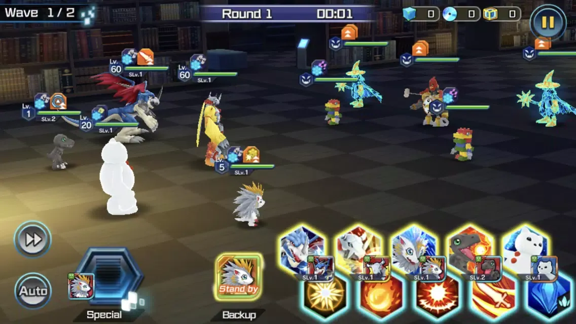 Capturas de tela do DIGIMON ReArise