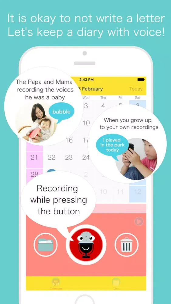 Voice Diary for Kids Ekran Görüntüleri