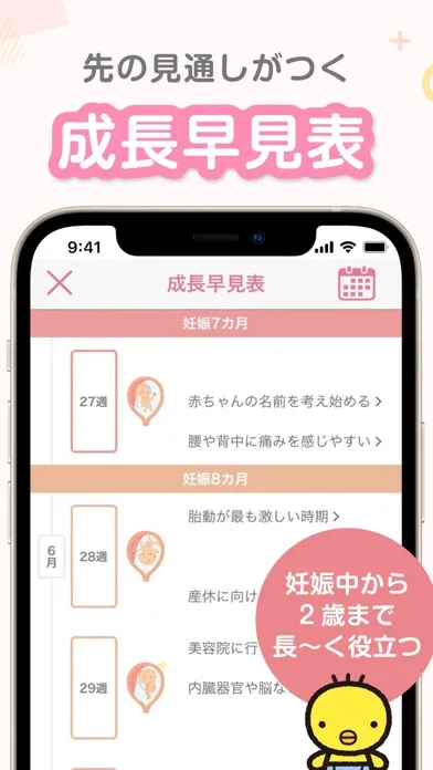Capturas de tela do まいにちのたまひよ－妊娠・出産・育児期に毎日役立つアプリ