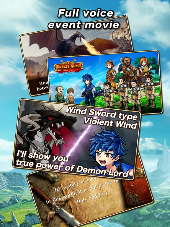 Pocket Quest Three Braves iPad  스크린샷