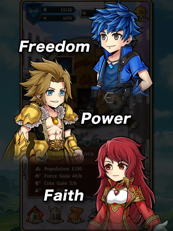 Pocket Quest Three Braves iPad  스크린샷