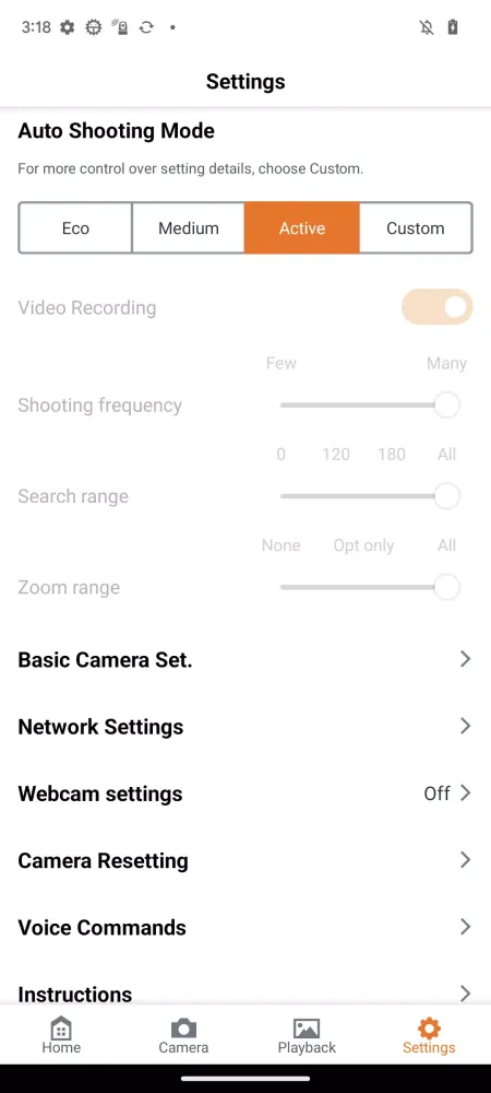 Connect app for Mini PTZ Cam Screenshots