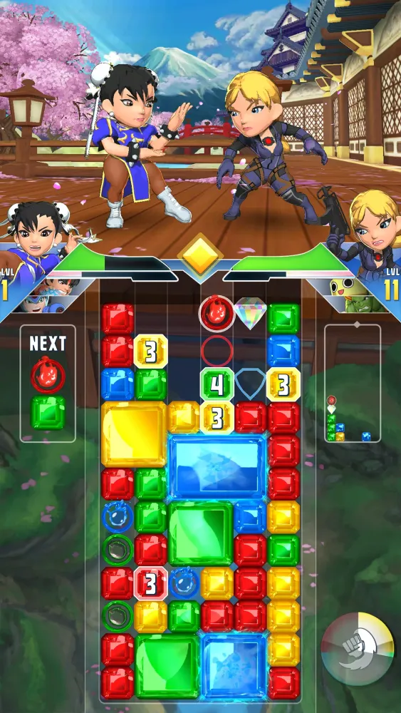 Capturas de tela do Puzzle Fighter
