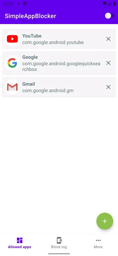 Ảnh chụp màn hình của Simple App Blocker