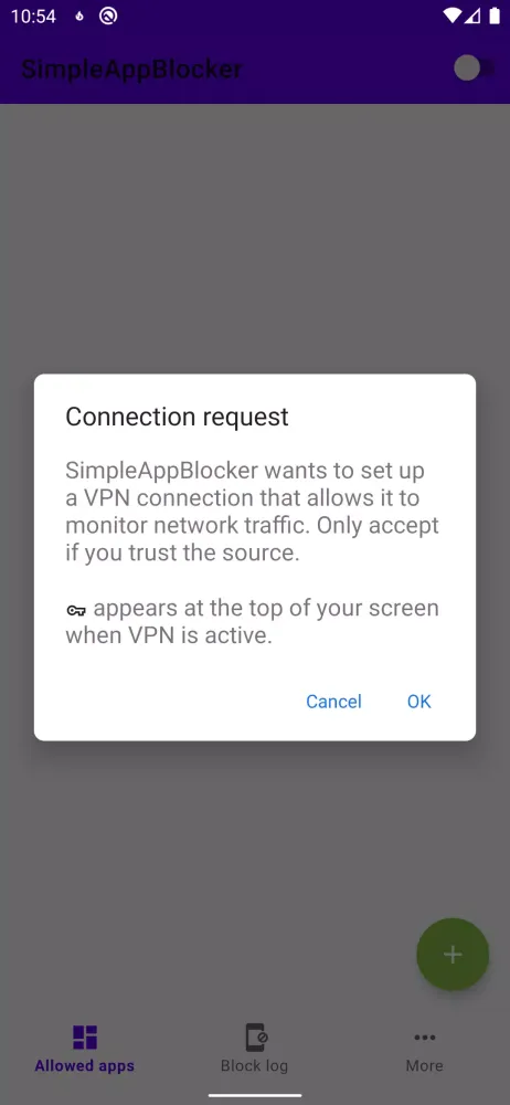 Ảnh chụp màn hình của Simple App Blocker