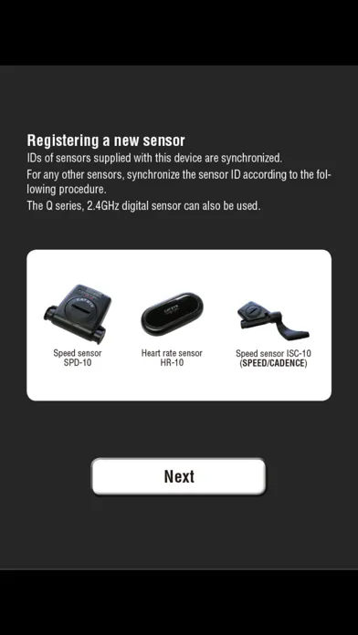 Tangkapan skrin CatEye STRADA Digital Wireless HR Quick Start