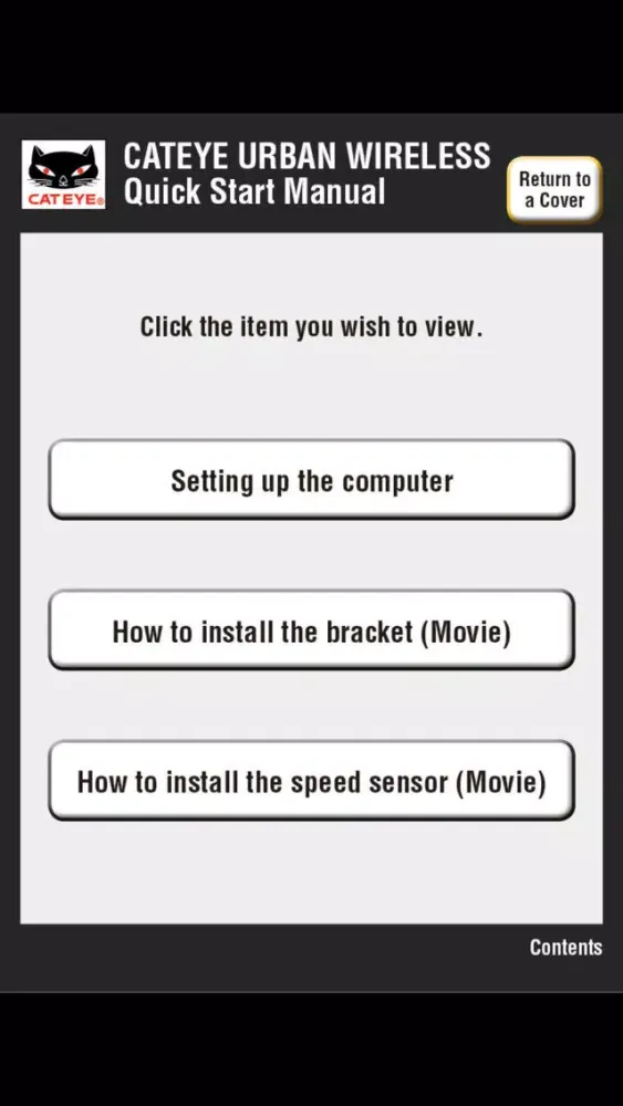 CatEye URBAN Wireless Computer Quick Start 스크린샷