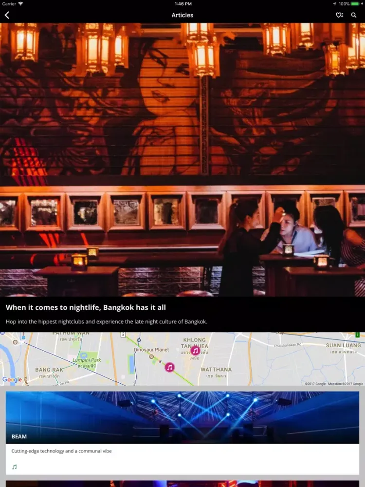 Ảnh chụp màn hình của HereNow - Asia's City Guide iPad 