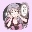 Girl's Comic Style Sticker