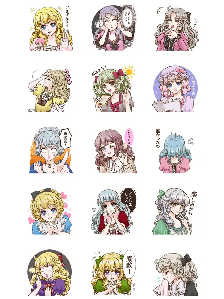 Girl's Comic Style Sticker iPad 应用截图