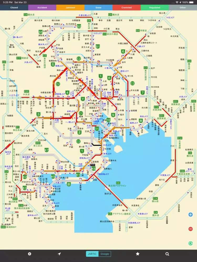 Capturas de tela do 渋滞情報マップ(渋滞・高速道路・渋滞予測) iPad 