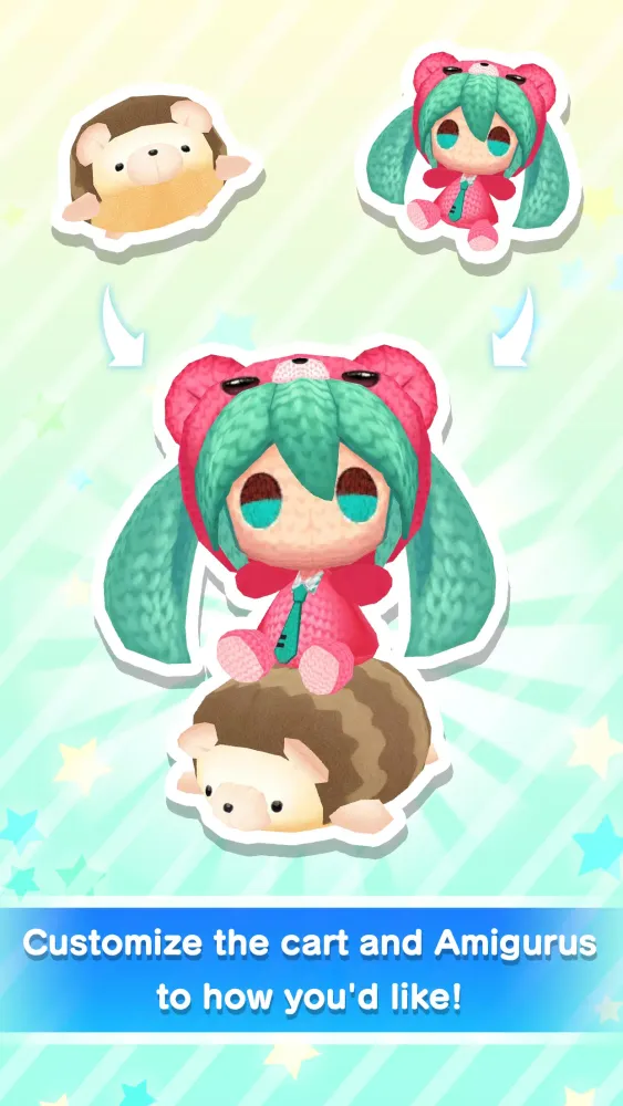 ภาพหน้าจอของ Hatsune Miku Amiguru Train