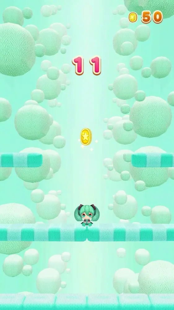 ภาพหน้าจอของ Hatsune Miku Amiguru Jump