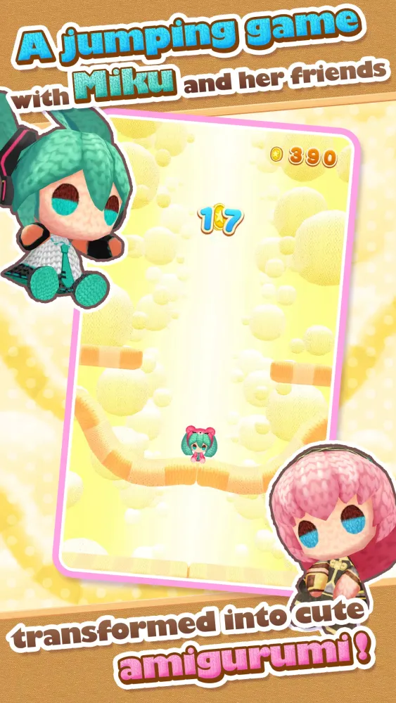 ภาพหน้าจอของ Hatsune Miku Amiguru Jump