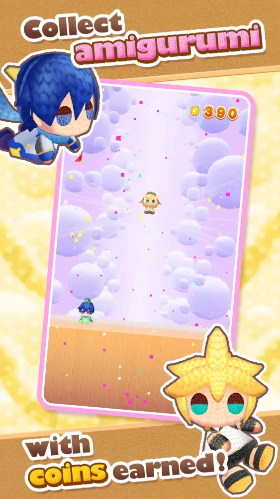 ภาพหน้าจอของ Hatsune Miku Amiguru Jump