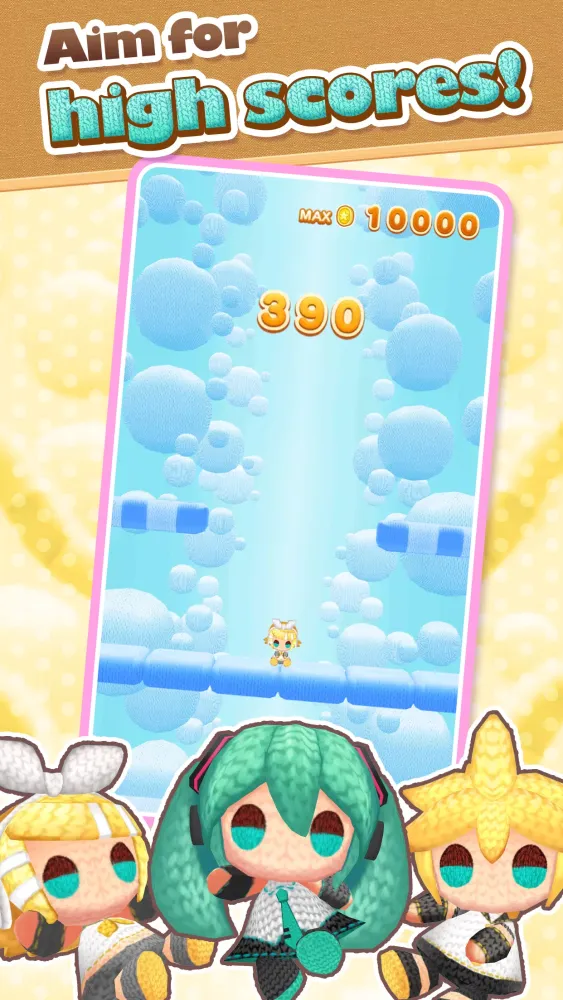 ภาพหน้าจอของ Hatsune Miku Amiguru Jump