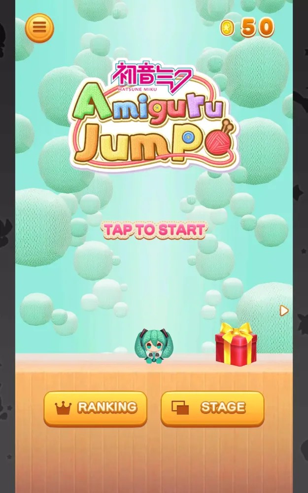 ภาพหน้าจอของ Hatsune Miku Amiguru Jump