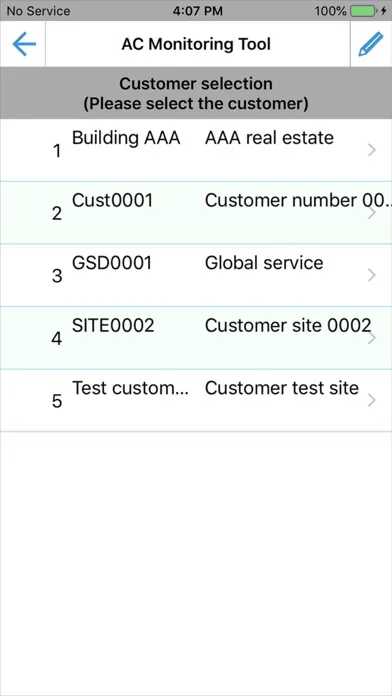 Tangkapan layar Daikin AC Monitoring Tool