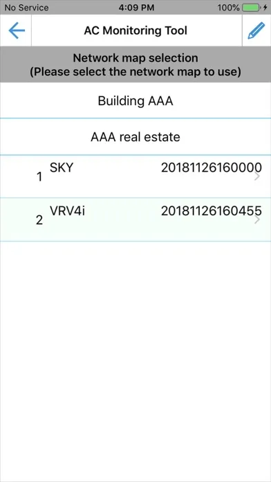 Tangkapan layar Daikin AC Monitoring Tool