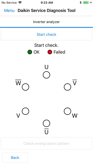 Capturas de tela do Daikin Service Diagnosis Tool