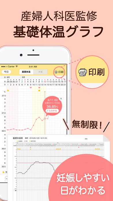 基礎体温も管理できる生理管理アプリ-ミチル(michiru)应用截图